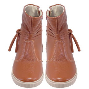 Bota Infantil Menina Cano Alto Caramelo Kimey 16240